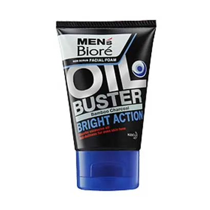 Biore Double Scrub Bright Clean Facial Foam Face Wash for Men's